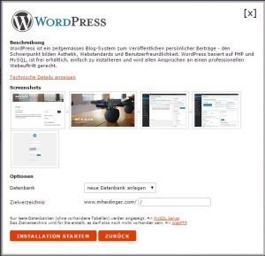 Worldpress installieren